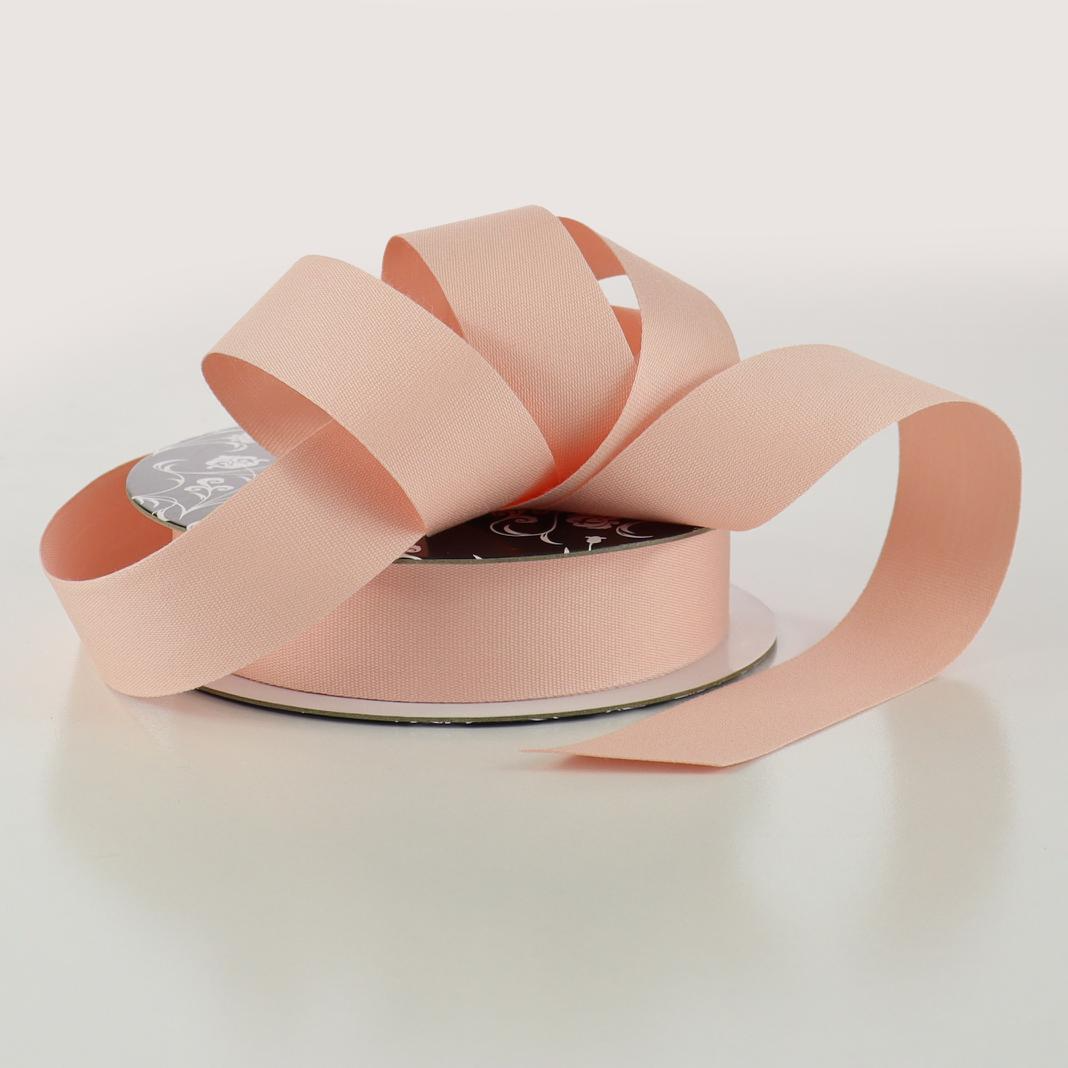 (DISC) 25MM COTTON RIBBON 25M PEACH BLUSH