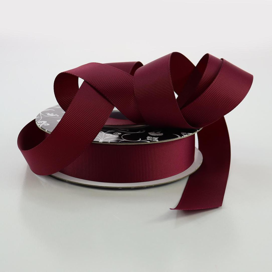 25MM X 25M GROSGRAIN BURGUNDY