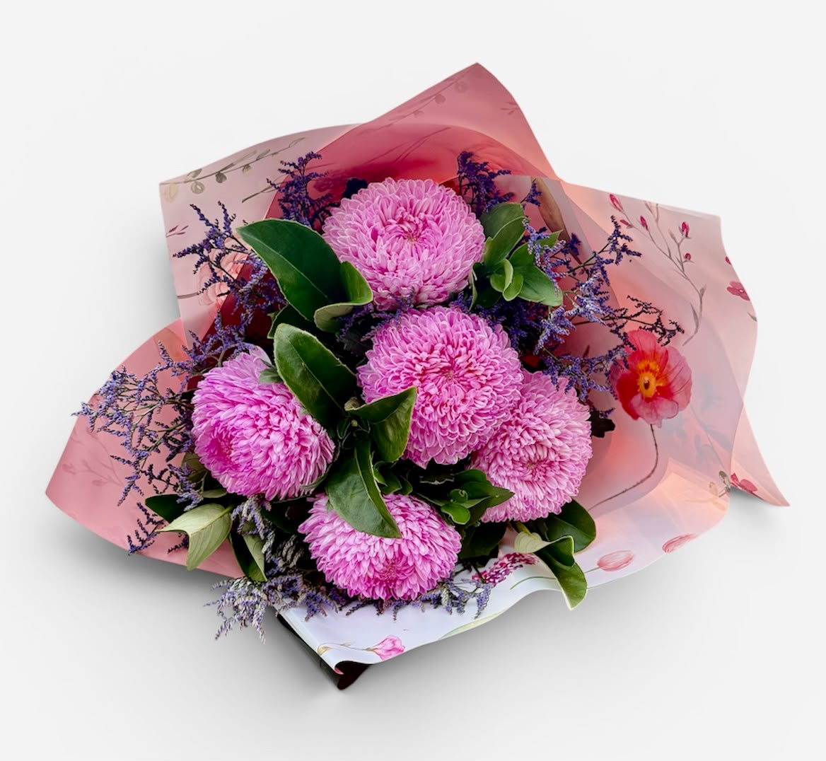 Elegant Pink Pom Pom Bouquet