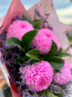Elegant Pink Pom Pom Bouquet